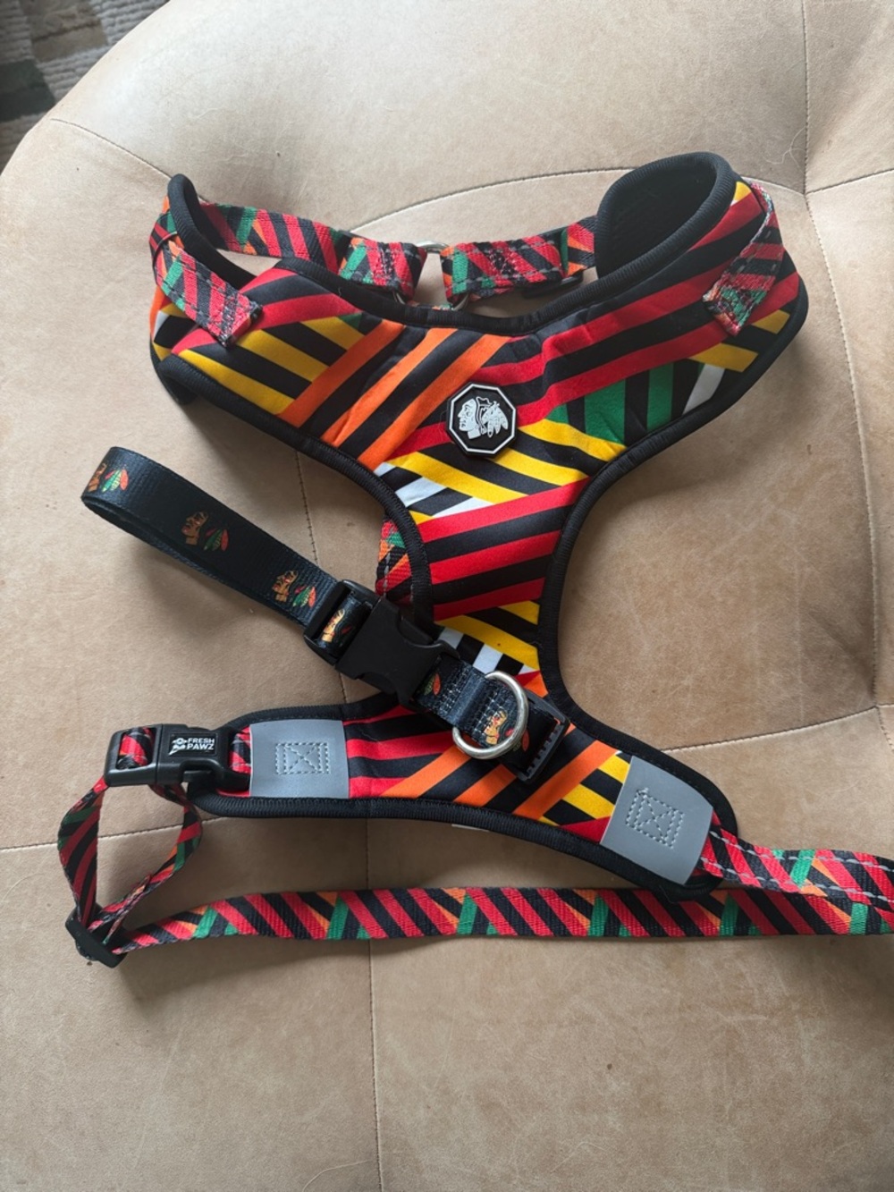 Chicago Blackhawks Dog Harness and Collar - for large dog